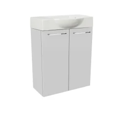Fackelmann Gäste-WC Keramikbecken SBC 545 x 145 x 317 mm Weiß Hahnloch rechts