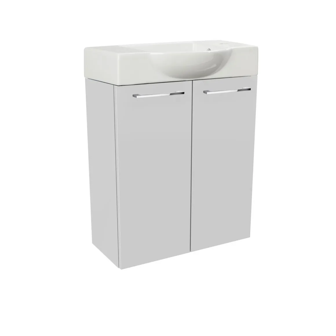 Fackelmann Gäste-WC Keramikbecken SBC 545 x 145 x 317 mm Weiß Hahnloch rechts