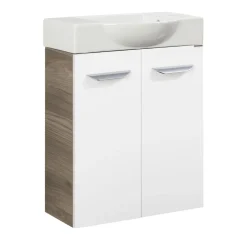Fackelmann Gäste-WC Keramikbecken SBC 545 x 145 x 317 mm Weiß Hahnloch rechts