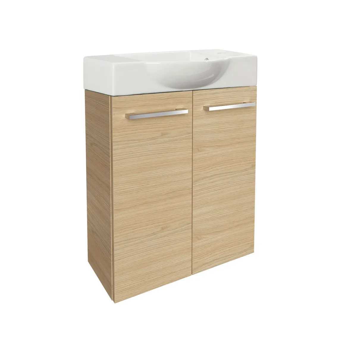 Fackelmann Gäste-WC Keramikbecken SBC 545 x 145 x 317 mm Weiß Hahnloch rechts
