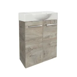 Fackelmann Gäste-WC Keramikbecken SBC 545 x 145 x 317 mm Weiß Hahnloch rechts