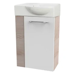 Fackelmann Gäste-WC Keramikbecken SBC 455 x 145 x 320 mm Weiß Hahnloch links