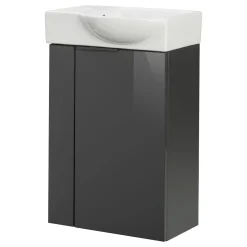 Fackelmann Gäste-WC Keramikbecken SBC 455 x 145 x 320 mm Weiß Hahnloch links