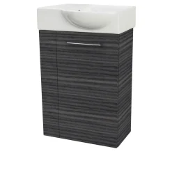 Fackelmann Gäste-WC Keramikbecken SBC 455 x 145 x 320 mm Weiß Hahnloch links