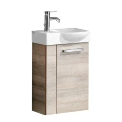 Fackelmann Gäste-WC Keramikbecken SBC 455 x 145 x 320 mm Weiß Hahnloch links