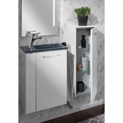 Fackelmann Gäste-WC Midischrank slim SBC 302 x 826 x 170 mm Weiß