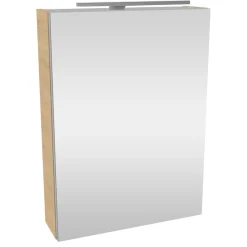 Fackelmann Gäste-WC Spiegelschrank links SBC 500 x 680 x 153 mm Sandeiche
