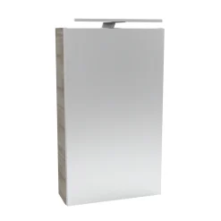 Fackelmann Gäste-WC Spiegelschrank links SBC 400 x 680 x 153 mm Graueiche