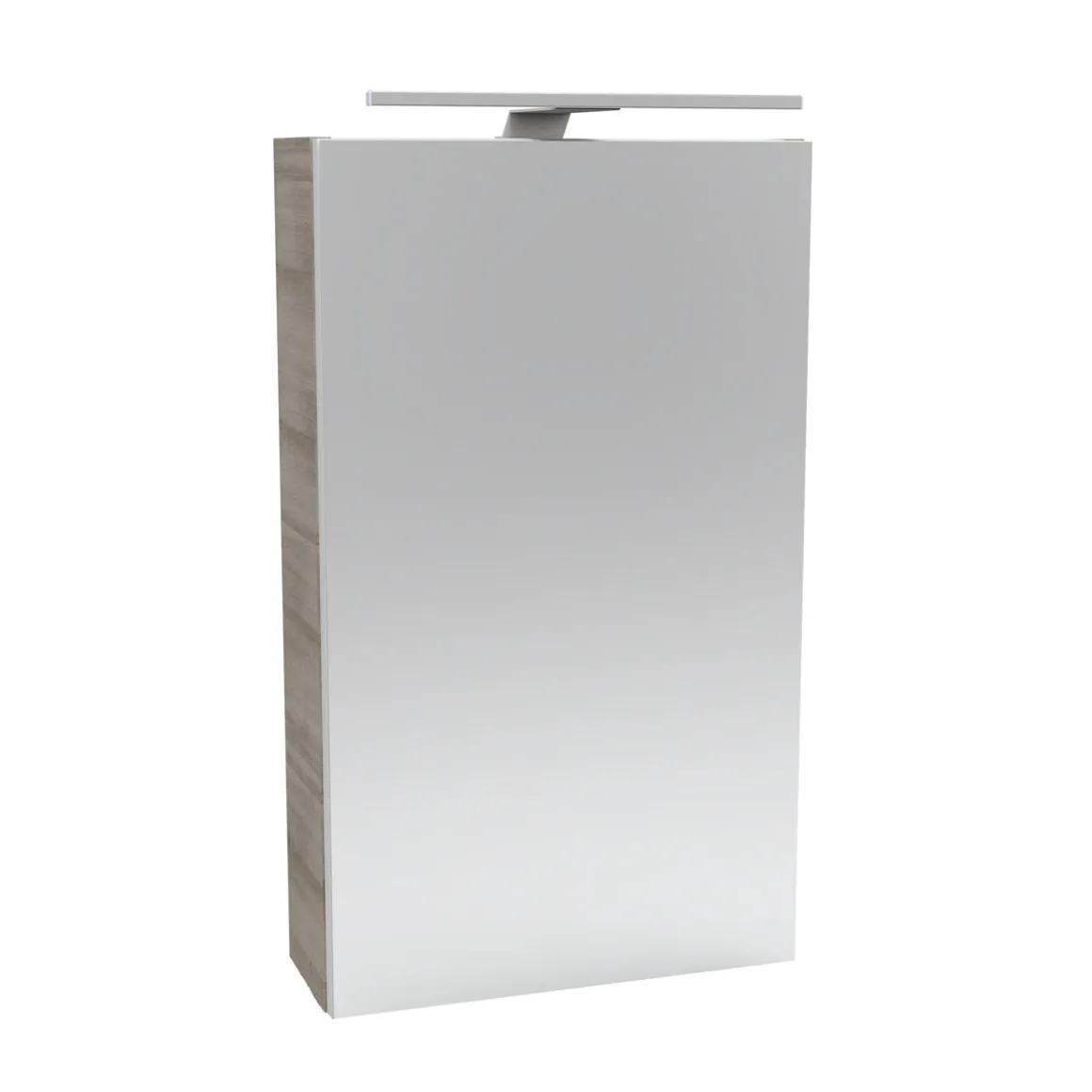 Fackelmann Gäste-WC Spiegelschrank links SBC 400 x 680 x 153 mm Graueiche