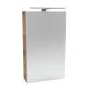 Fackelmann Gäste-WC Spiegelschrank links SBC 400 x 680 x 153 mm AstEiche