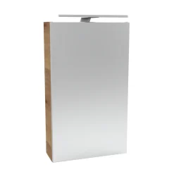 Fackelmann Gäste-WC Spiegelschrank links SBC 400 x 680 x 153 mm AstEiche