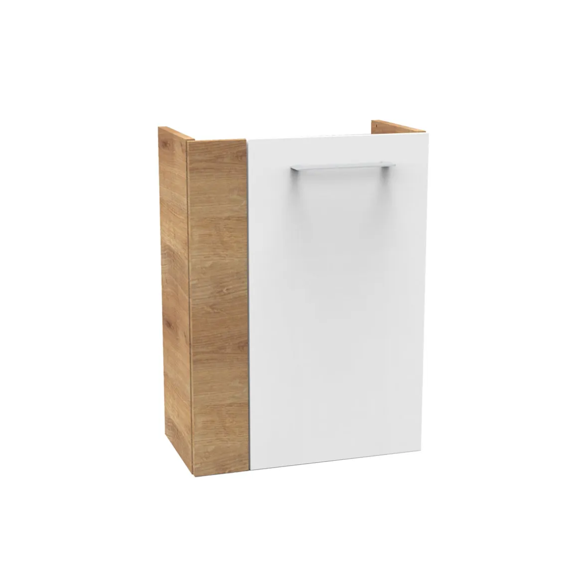 Fackelmann Gäste-WC Waschtischunterschrank rechts SBC 440 x 600 x 243 mm AstEiche/Weiß