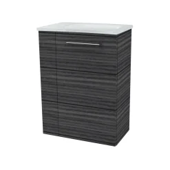 Fackelmann Gäste-WC Waschtischunterschrank rechts SBC 440 x 600 x 243 mm DarkOak