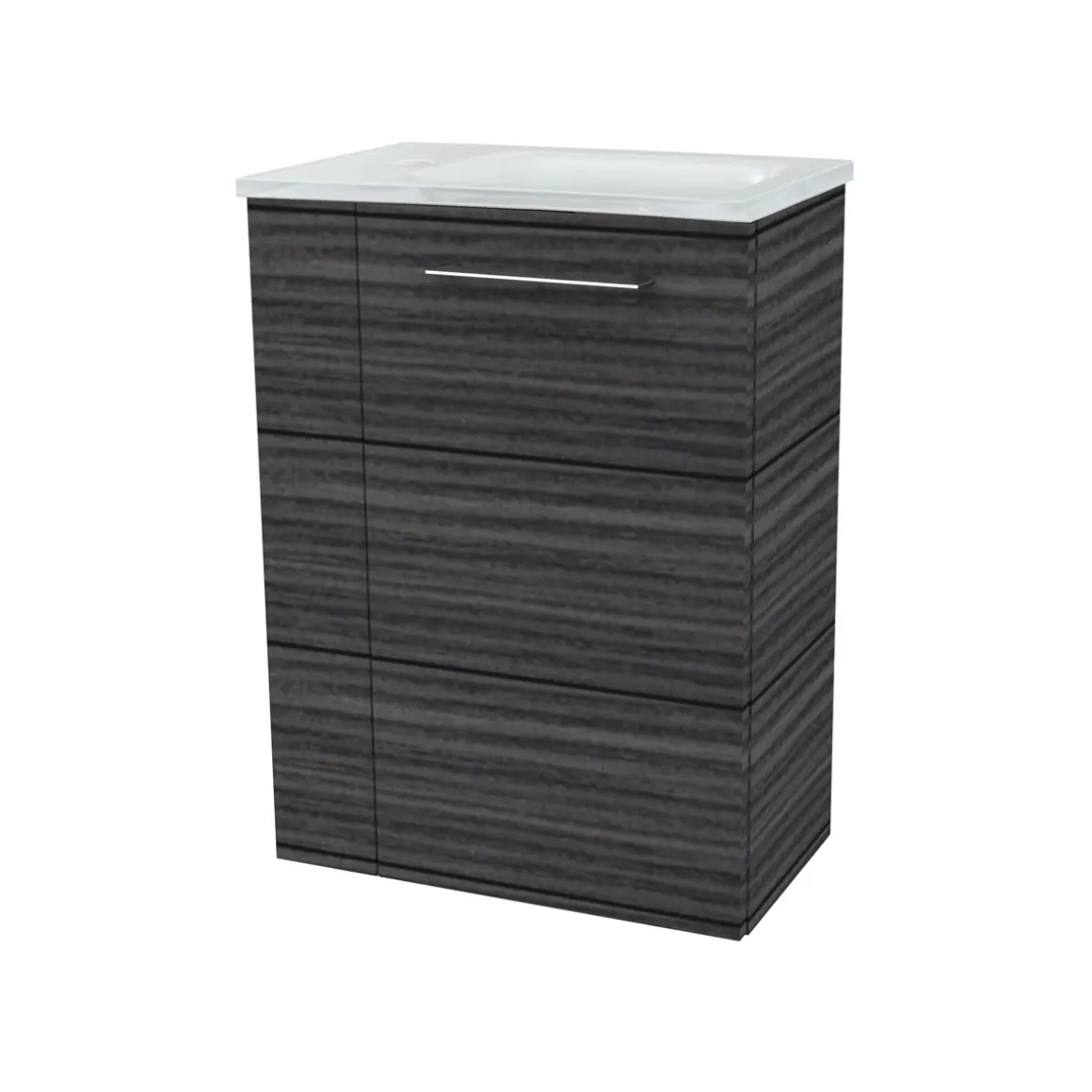 Fackelmann Gäste-WC Waschtischunterschrank rechts SBC 440 x 600 x 243 mm DarkOak