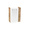 Fackelmann Gäste-WC Waschtischunterschrank links SBC 440 x 600 x 243 mm AstEiche/Weiß
