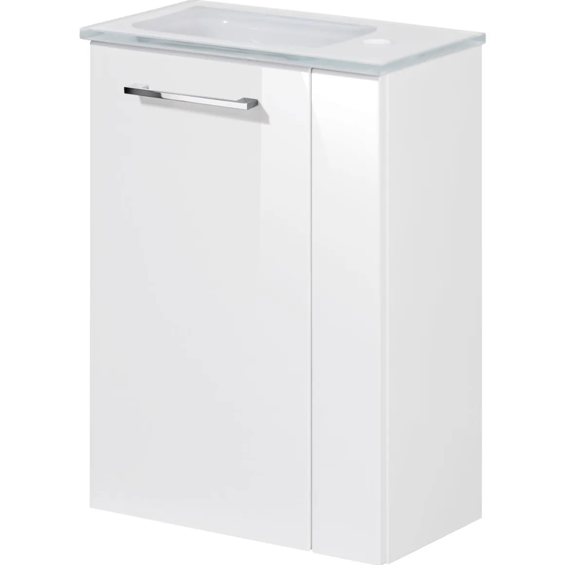Fackelmann Gäste-WC Waschtischunterschrank links SBC 440 x 600 x 243 mm Weiß