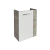 Fackelmann Gäste-WC Waschtischunterschrank links SBC 440 x 600 x 243 mm NatureOak/Weiß