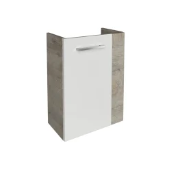 Fackelmann Gäste-WC Waschtischunterschrank links SBC 440 x 600 x 243 mm NatureOak/Weiß
