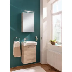 Fackelmann Gäste-WC Waschtischunterschrank rechts SBC 440 x 600 x 243 mm Alaska-Esche