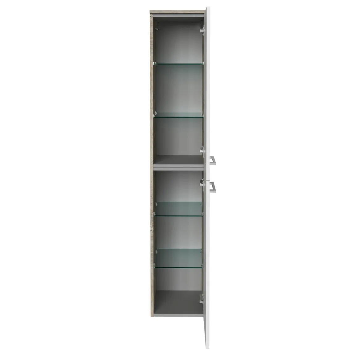 Fackelmann Hochschrank rechts B.Style 300 x 1620 x 316 mm Nature Oak/Weiß