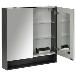 Fackelmann Spiegelschrank LUNA 800 x 793 x 153 mm anthrazit
