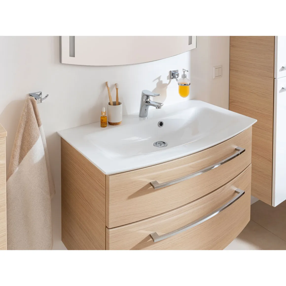 Fackelmann Waschtisch-Set B.Style 832 x 543 x 478 mm Sandeiche