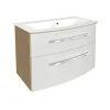 Fackelmann Waschtisch-Set B.Style 832 x 543 x 478 mm Sandeiche/Weiß