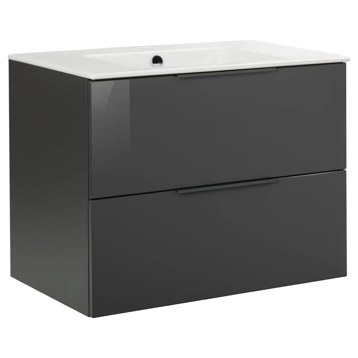 Fackelmann Waschtischunterschrank LUNA 800 x 602 x 488 mm anthrazit