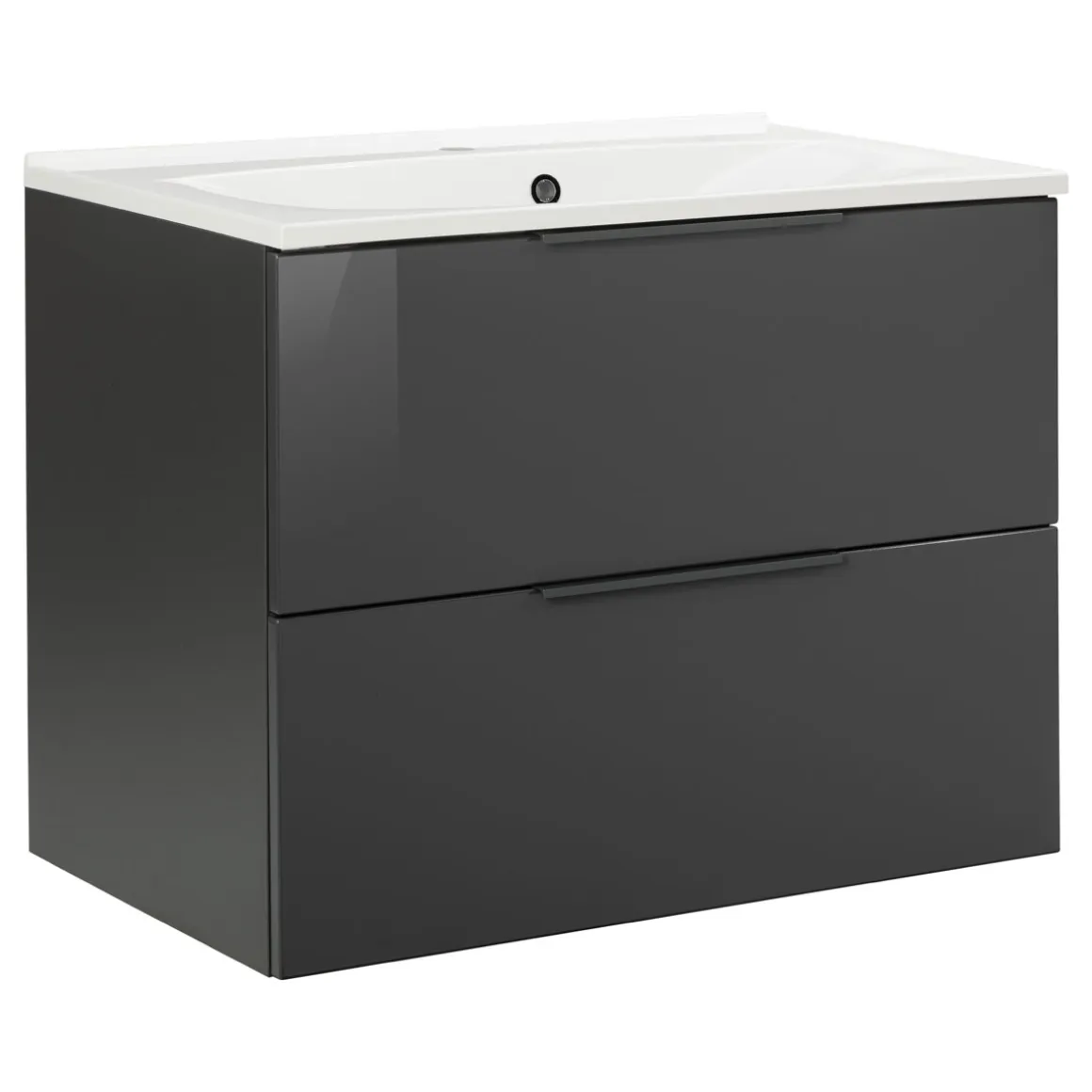 Fackelmann Waschtischunterschrank LUNA 800 x 602 x 488 mm anthrazit