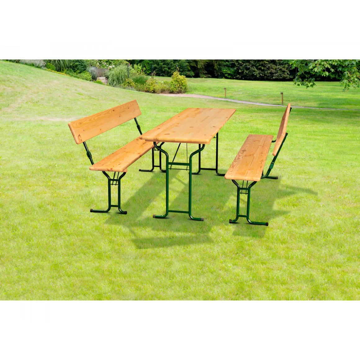 Festzeltgarnitur Komfort mit Tisch 220 x 70 cm