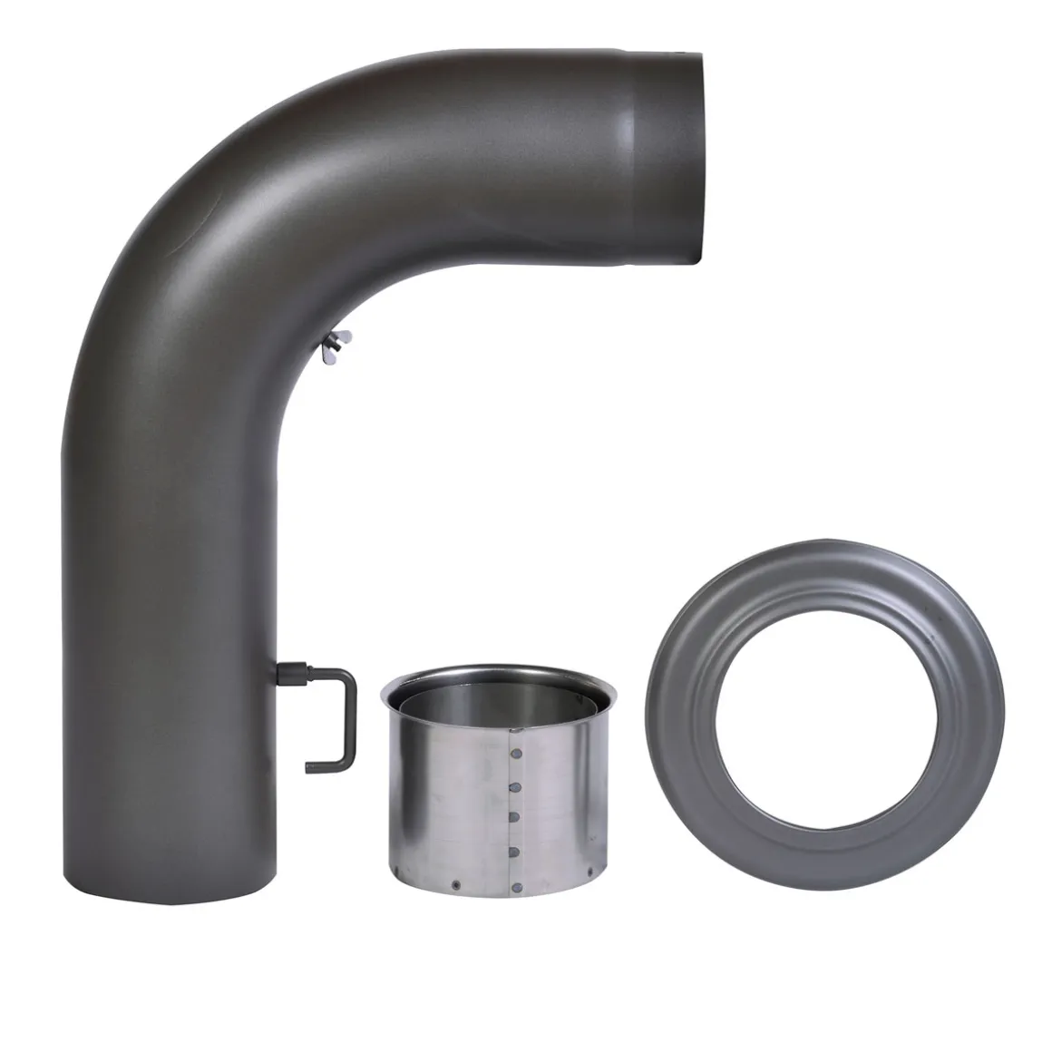 FIREFIX Rauchrohr 150 mm dunkelgrau Set