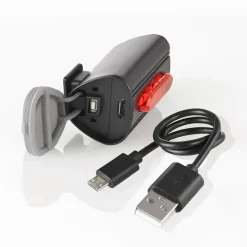 Fischer Bikes LED-Akku-Beleuchtungs-Set 3-teilig