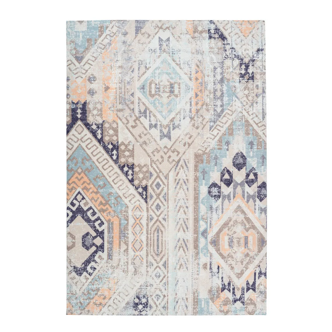 Flachflorteppich Indiana 200 multi/blau