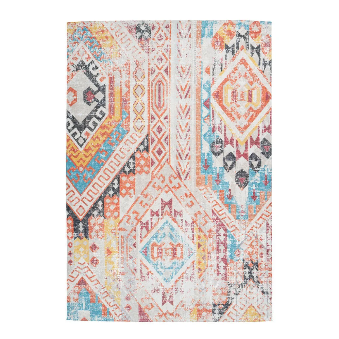 Flachflorteppich „Indiana 200“, multi/orange