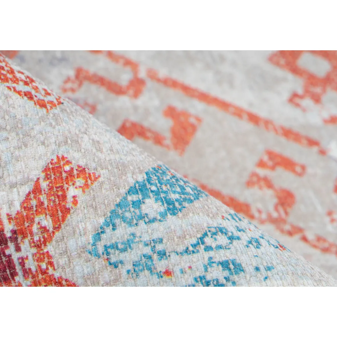 Flachflorteppich „Indiana 200“, multi/orange