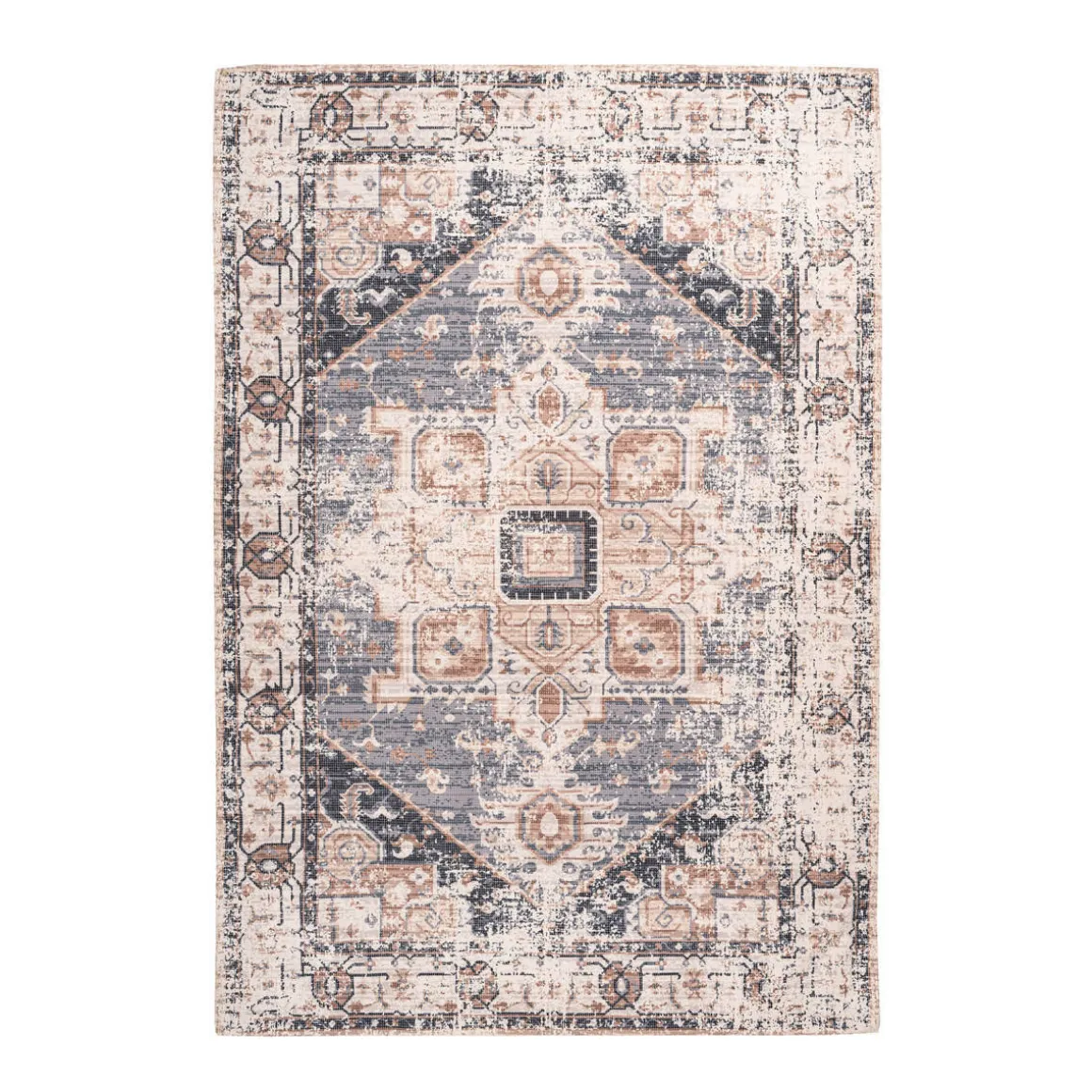 Flachflorteppich „Indiana 100“, grau/braun