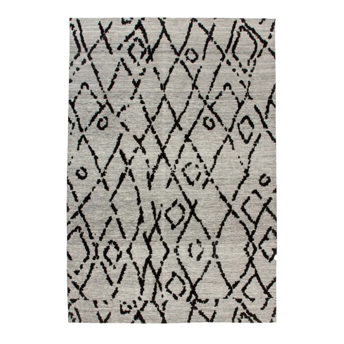 Flachflorteppich „River 110“, grau/schwarz