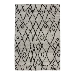 Flachflorteppich „River 110“, grau/schwarz