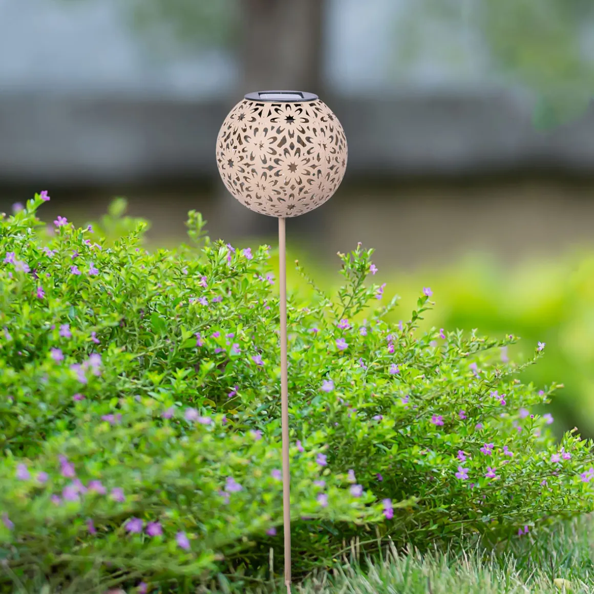 Flector Garten LED Solarspiess beige