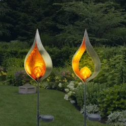 Flector Garten LED-Solar-Dekostick Glowing Eye schwarz/kupfer