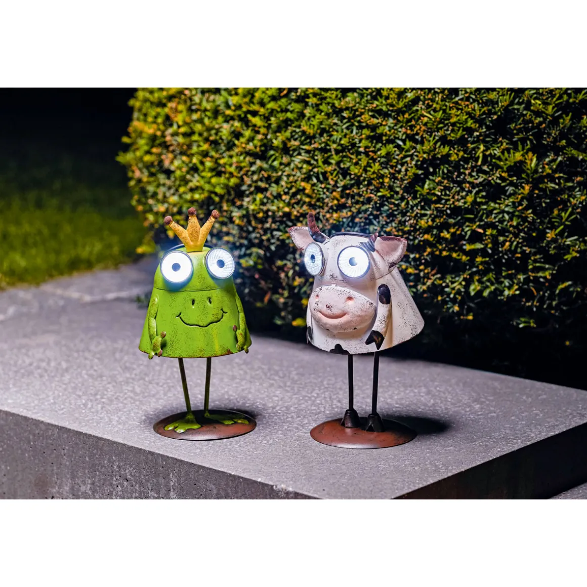 Flector Garten LED-Solar-Dekoleuchte Froschkönig Jorge grün
