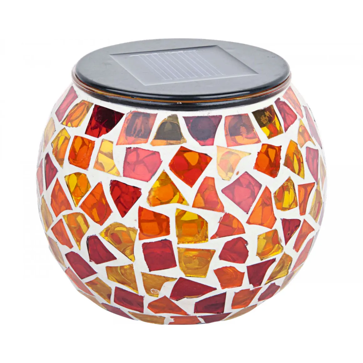 Flector Garten LED-Solar-Tischleuchten Mosaik orange