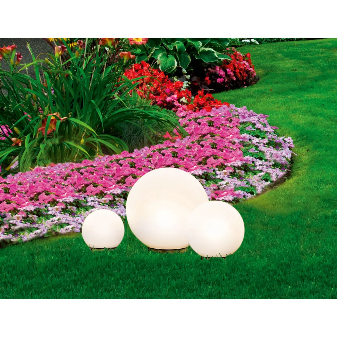 Flector Garten Solar-Kugelleuchte weiß Durchmesser 15 cm