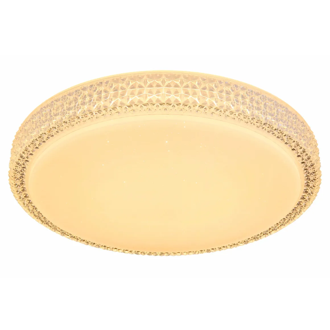 Flector LED-Deckenleuchte Clarice mit Kristallrand