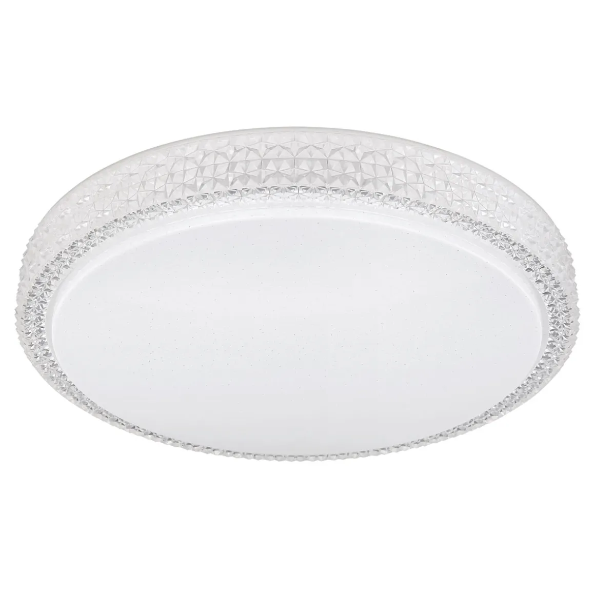 Flector LED-Deckenleuchte Clarice mit Kristallrand
