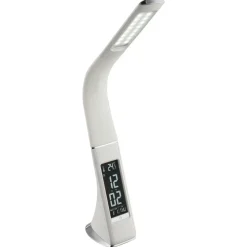 Flector LED-Tischleuchte Flex mit Touchdim und Wecker weiß