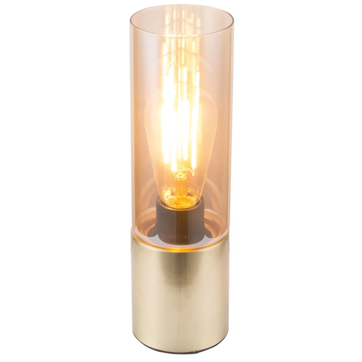 Flector Tischleuchte Edison Amber mit Touchfunktion messing