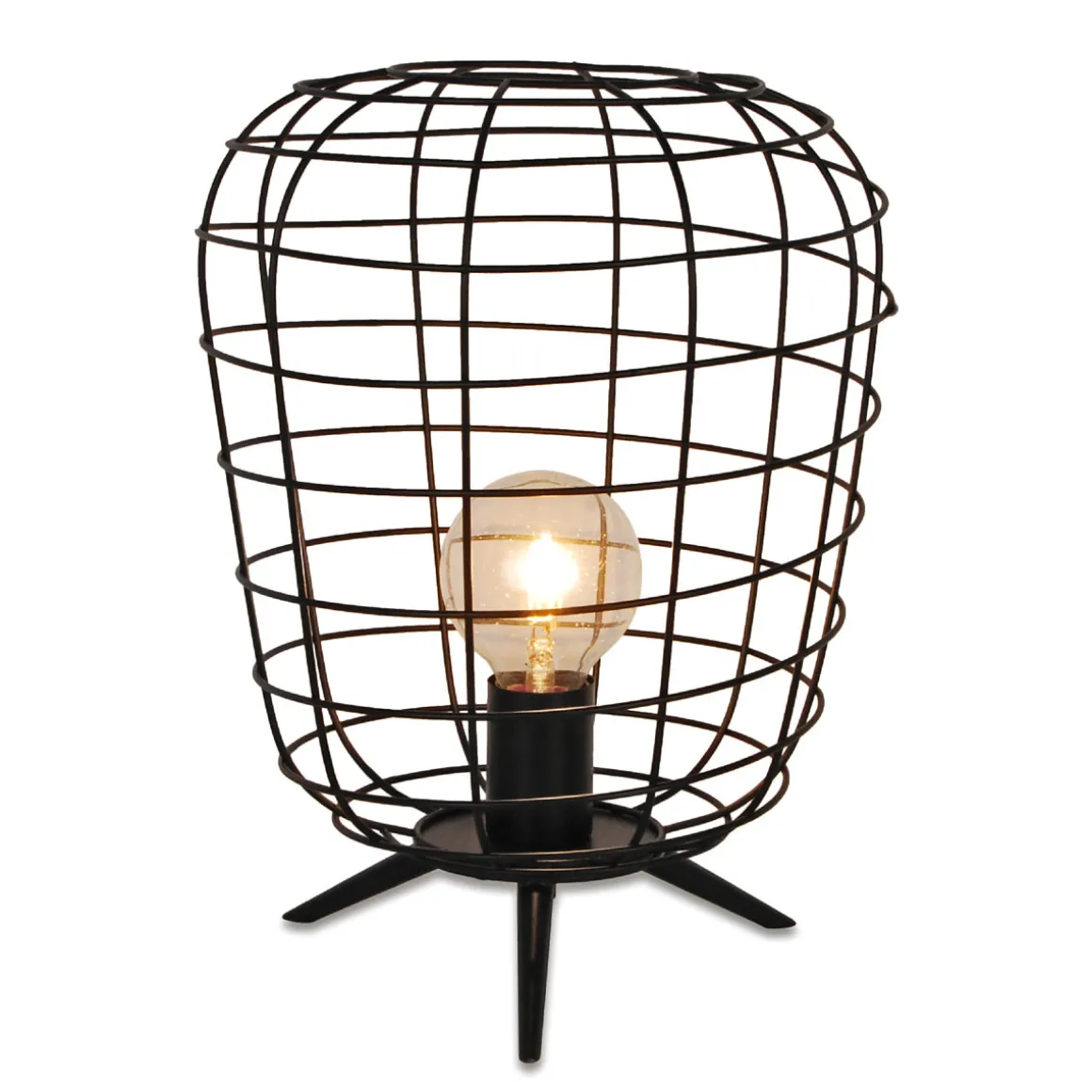 Flector Tischleuchte Faraday Metall Schwarz