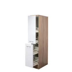 Flex-Well Demi-Apothekerschrank „Samoa“, 30x161x60 cm, weiß/Sonoma Eiche