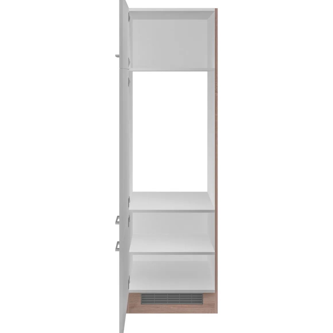 Flex-Well Küchen-Geräteumbauschrank „Samoa“, 60x200x57,1 cm, weiß/Sonoma Eiche